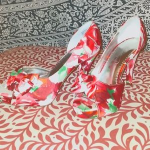 Floral print stilettos